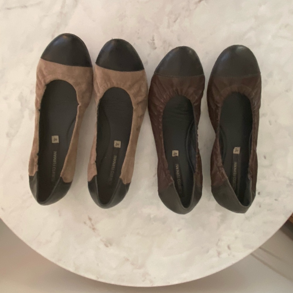 Alberto Fermani Soft Leather/Suede Flats | 7